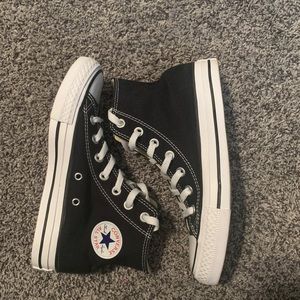 Black high top converse